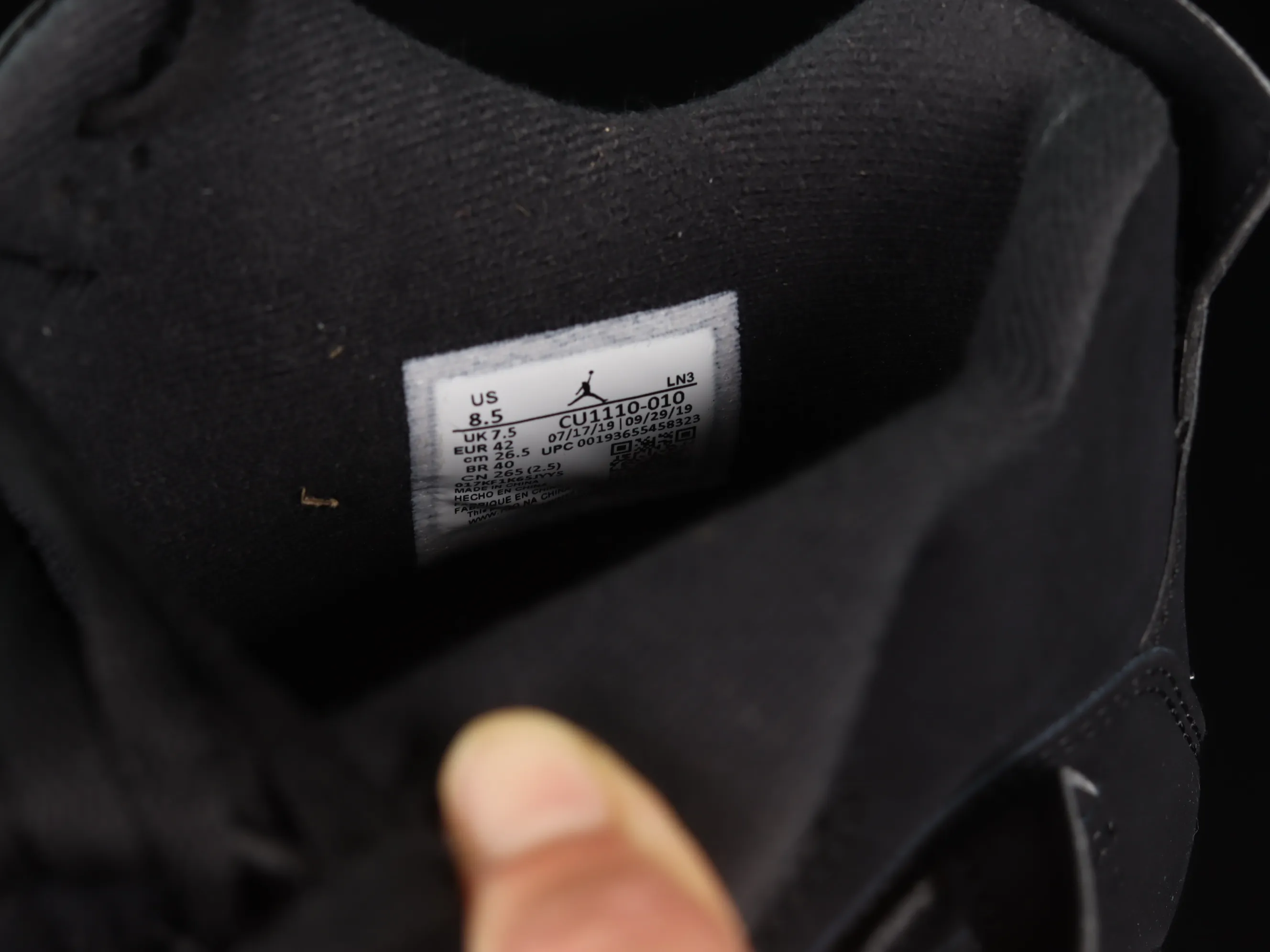 All categories Air Jordan Jordan series basketball shoes Air Jordan 4 LJR version Air Jordan 4 Retro "Black Cat" AJ4 Joe 4 Black Cat First layer frosted CU1110-010